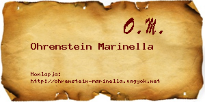 Ohrenstein Marinella névjegykártya